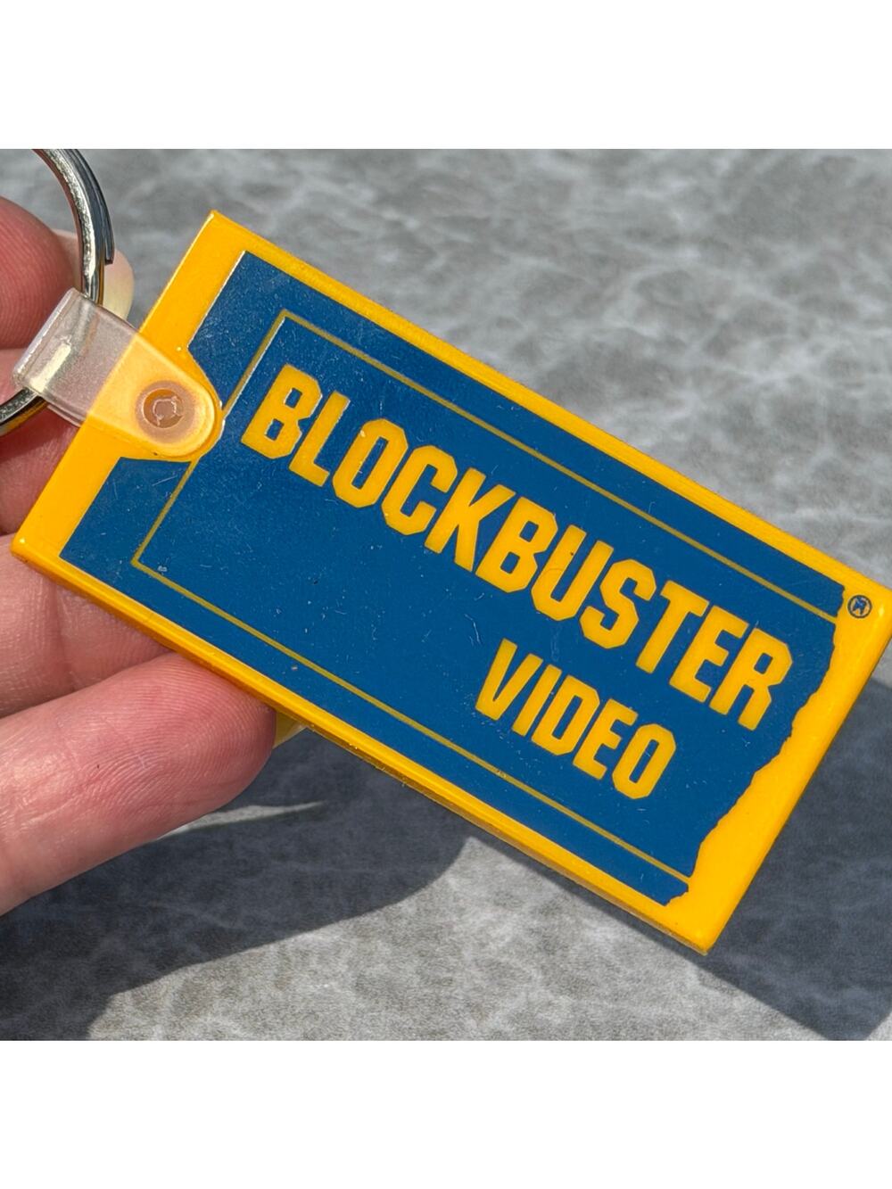 Blockbuster Keychain Key Ring Vintage Rubber Blockbuster Video Movie Rental